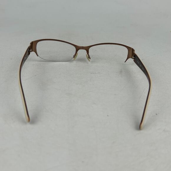 Cole Haan Ch900 Eyeglasses Topaz Unisex Adult Brown Metal Half‎ Rim 53-17-130mm - Picture 6 of 13